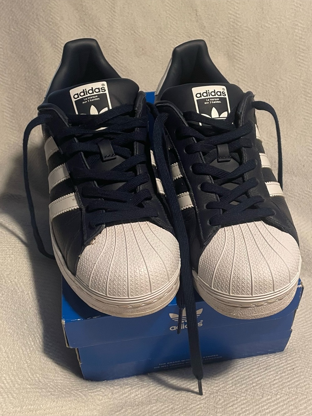 adidas Superstar Sneakers in Navy and White